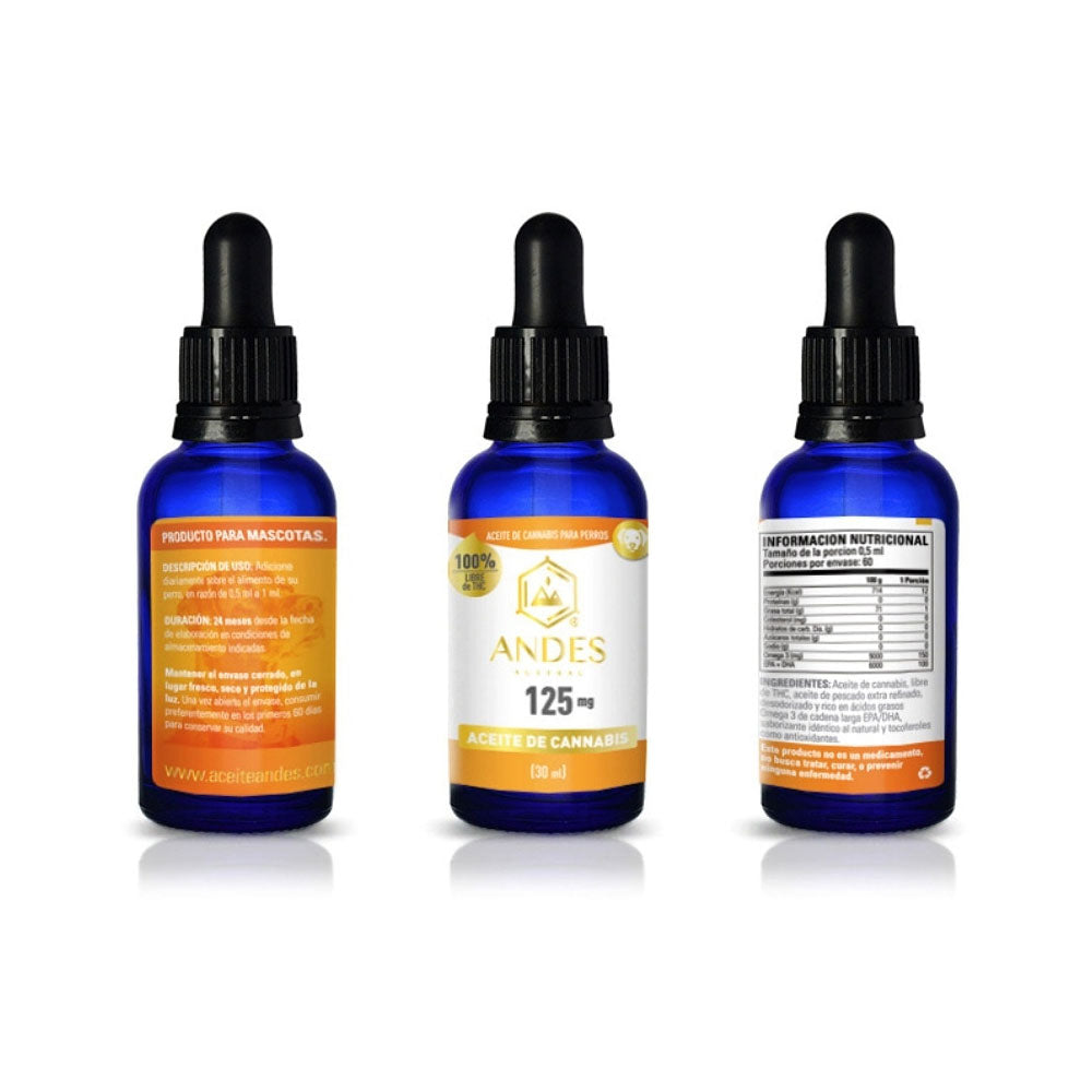 Aceite de semilla de Cannabis perros Andes Austral 30ml
